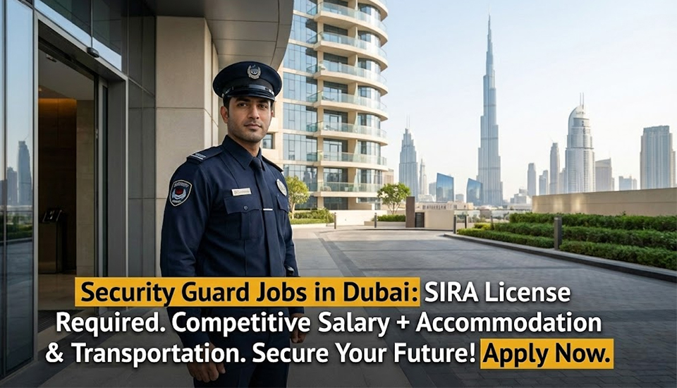 Security Guard Jobs in Dubai: SIRA License, Walk-in Interviews