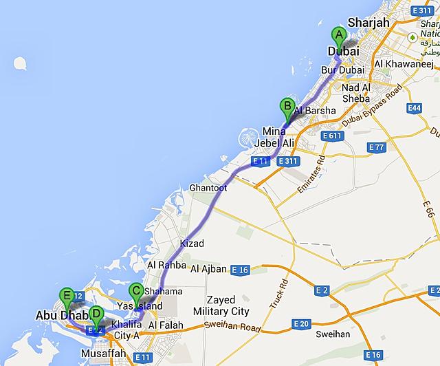 E100-Route-from-Al-Wahda-To-Al-Ghubaiba