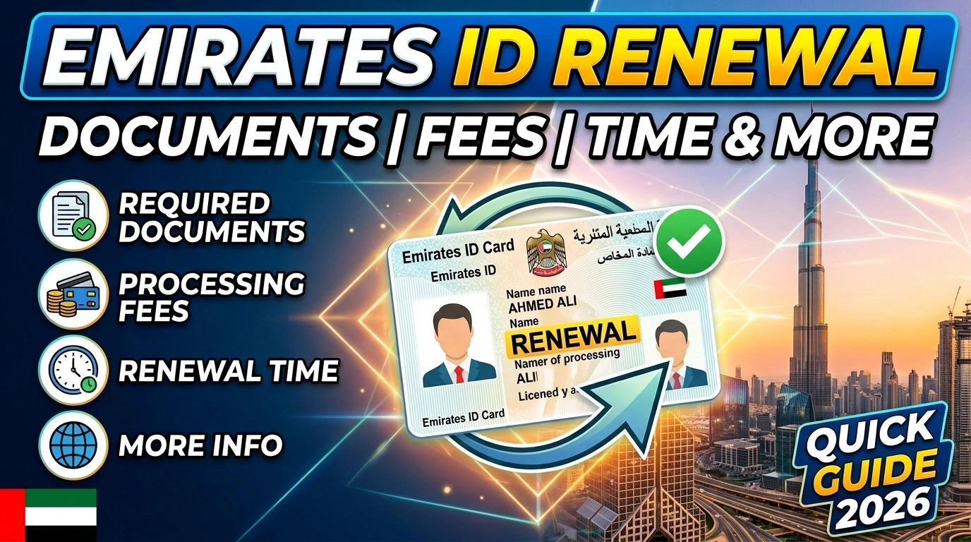 Emirates ID Renewal in UAE: Documents, Fees, Time & More