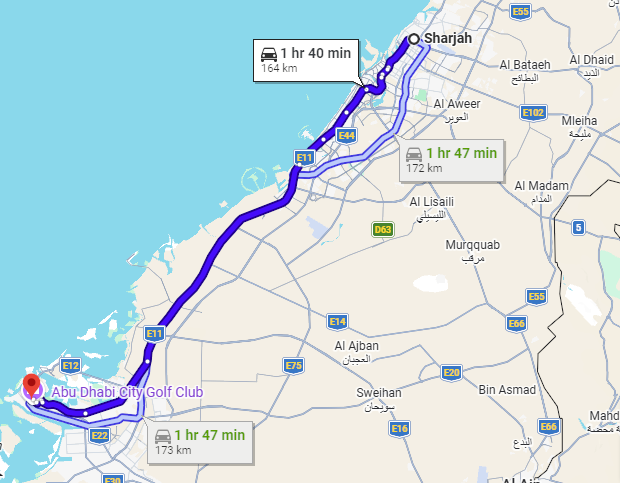 Sharjah-to-Abu-Dhabi-Google-Maps-Location